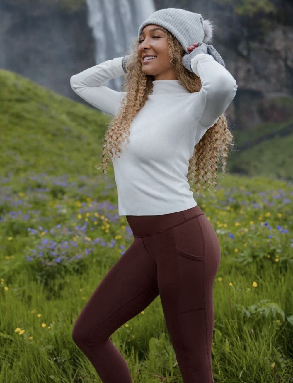 Sweetflexx Resistance Leggings Booty Band Pocket Hot Chocolate Brown Size 20 NWT